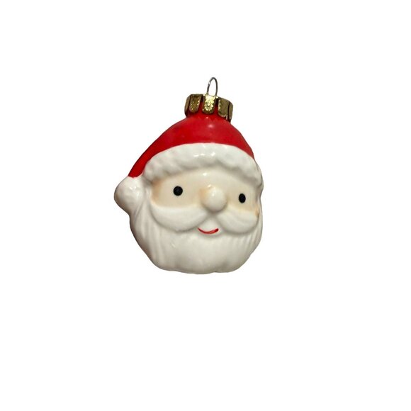 Vintage Enesco Christmas Ornament Set of 4 Snowman Santa Soldier Holiday Decor - Picture 5 of 7